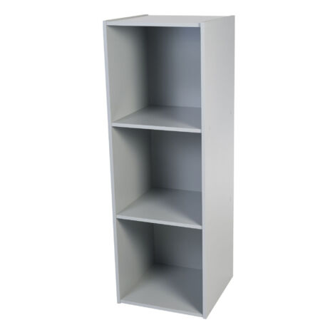 Iris Ohyama, Mobili per bambini, Libreria, Organizzatore di giocattoli, 3 ripiani fissi, Multifunzionale, Design, Asilo nido, Camera da letto, Scuola - Kids cube shelf KCX-3 - Grigio