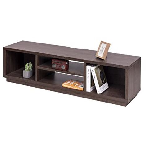 Iris Ohyama, Porta TV/Mobile TV/TV Supporto in legno/Porta TV con ripiani aperti/Porta TV per TV da 65 pollici, Legno massello, Ufficio, Soggiorno - TV Cabinet Standard OTS-150S - Marrone