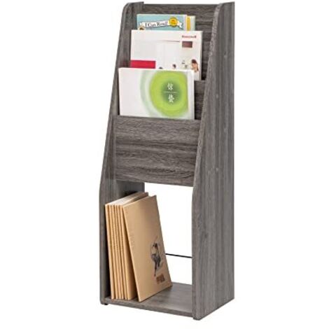 JVL Urban Portariviste Rettangolare Grigio – Tessuto Strutturato Con Maniglie Metalliche, 29x40x21 Cm - 4