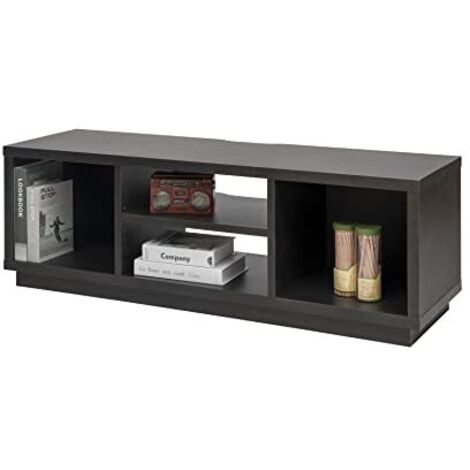 Iris Ohyama, Porta TV/Mobile TV/TV Supporto in legno/Porta TV con ripiani aperti/Porta TV per TV da 55 pollici, Legno massello, Ufficio, Soggiorno - TV Cabinet Standard OTS-125S - Quercia nera
