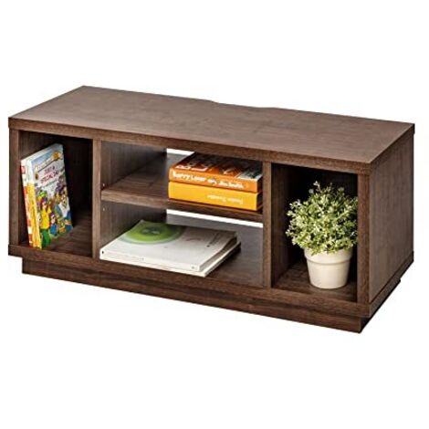 Iris Ohyama, Porta TV/Mobile TV/TV Supporto in legno/Porta TV con ripiani aperti/Porta TV per TV da 43 pollici, Legno massello, Ufficio, Soggiorno - TV Cabinet Standard OTS-100S - Marrone