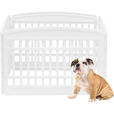 Iris Ohyama Estensione per recinto per cani, A60cm, 4 Pannelli, Bianco, Plastica, Parco, Per Cucciolo, Gatti, Animali domestici, Interni, Esterni, Gabbia, Cuccia, Canile, CI-604E Panel