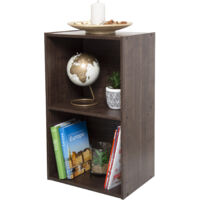 Iris Ohyama, Armadietto, Libreria, Armadietto con 2 Ripiani, Grande Capacità , Multifunzionale, Robusto Ufficio, Camera da Letto, Soggiorno - Office Basic Rack CX-2FN - Marrone