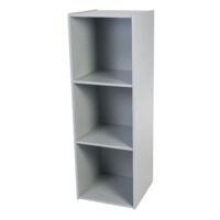 Iris Ohyama, Mobili per bambini, Libreria, Organizzatore di giocattoli, 3 ripiani fissi, Multifunzionale, Design, Asilo nido, Camera da letto, Scuola - Kids cube shelf KCX-3 - Grigio