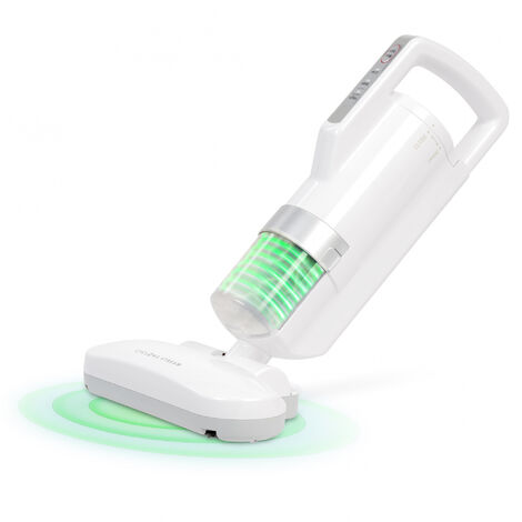 Iris Ohyama, Aspirador antiácaros / alérgenos, 400W, 6000 vibraciones/minuto, Calidad del filtro F9, Para colchones, sofás - Quilt Cleaner IC-FAC2 - Blanco