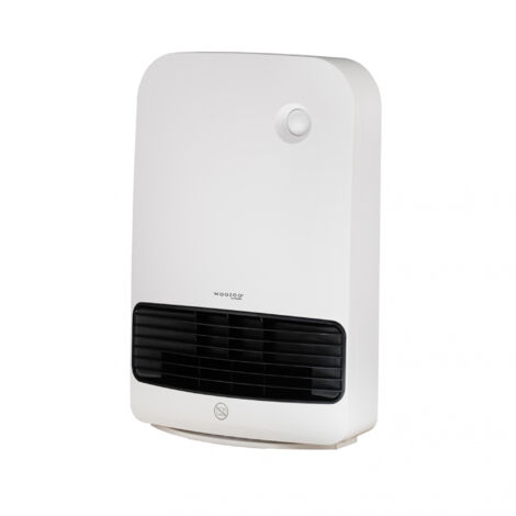 Iris Ohyama, Calefactor ceramico pequeÃ±o / Radiador ceramico portÃ¡til, Alcance 90cm, 1500W, Detector de movimiento para el ahorro, Temporizador, Cuarto de baÃ±o, salÃ³n - JCH-15TD4 - Blanco