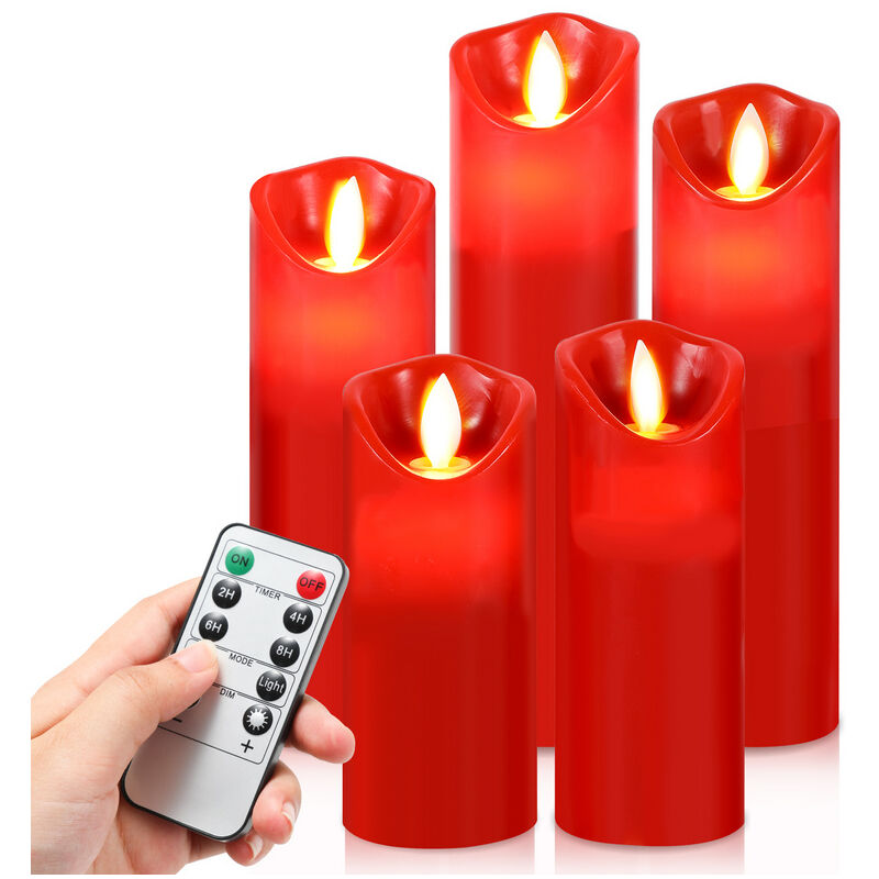 Bougies Led, Bougies Rechargeables Avec Gouttes de Cire, Bougies  d'Halloween, Bougies Led Avec Télécommande, Bougies Flicker Flicker Sans  Flamme, Candl Outdoor