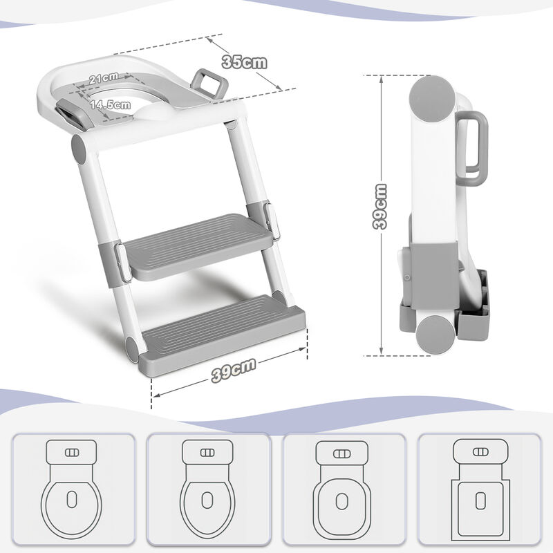 Randaco Siège de Toilette Enfant Pliable et Réglable, Reducteur de