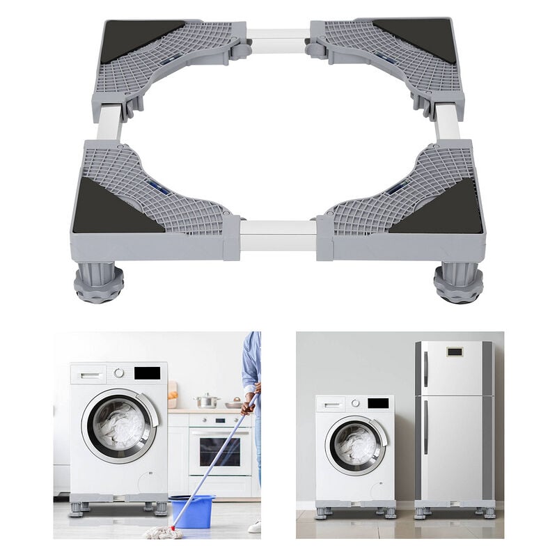 Support de machine à laver Porte-machine à laver en acier carré en acier  carré, rack de machine à laver à 3 couches, rack de machine à laver en bois  d'acier, rack de