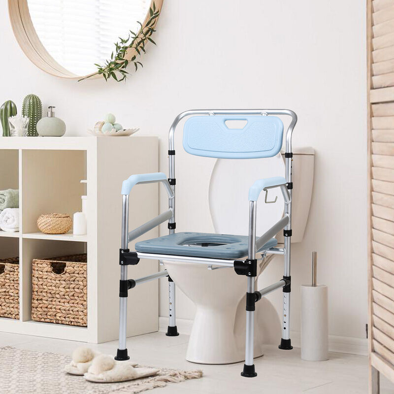 Chaise d'aisance Auxiliaire de toilette Chaise d'aisance ABS Femmes  enceintes Antidérapant