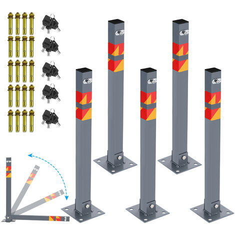 Barrière de parking Poteau de délimitation 65cm Pliable Poteau de