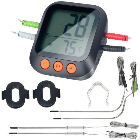 Thermomètre pour barbecue Thermomètre alimentaire avec sonde pour la  cuisson de la viande Fonction de synchronisation pratique Accessoires de  cuisine