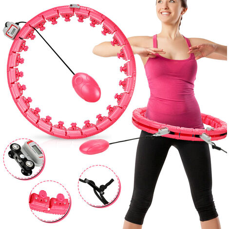 Cerceau Hula Hoop Fitness, Cerceau intelligent pour adultes Perte de poids  Équipement d'exercice 2 en 1 Pour abdominaux fitness