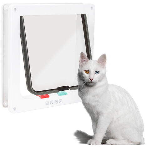 Chatiere Pour Chat Avec Magnetique A 4 Voies Porte Pour Animaux De Compagnie Pour Chats Et Petits Chiens Porte Pour Chat Avec Tunnel Xl X 22 X 5 5 Cm Noir