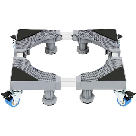 Randaco Base de Machine à Laver Réfrigérateur Chariot Roller Support  Roulant pour Sèche Linge lave Linge Congélateur Réglable 8 pieds + 4 roues  41-66cm