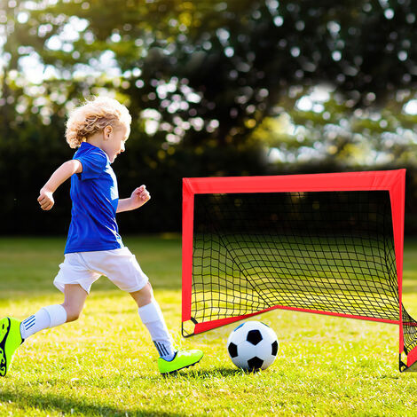 Randaco But de Football pour enfants, filet de football pliable Mini Cage  de football 120 x 90 x 90 cm