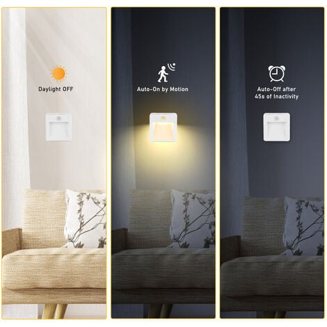 Acheter 1Pc détecteur de mouvement LED lumière veilleuse pour cuisine  chambre salon capteur applique éclairage intérieur