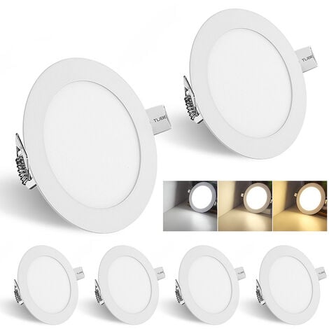 Mini spot encastrable LED 1W IP54 + 3 Collerettes Température de Couleur:  Blanc Chaud 3000K