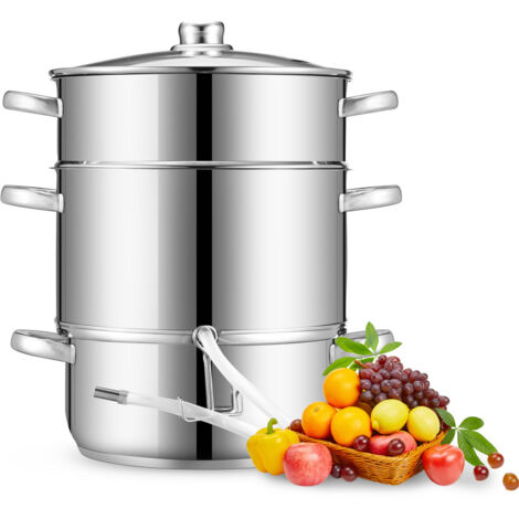 Extracteur à Vapeur ELO Galactica - 26 Cm - Lot 5 Pièces - Inox - Fond Capsulé économe - Pour Jus De Fruits/légumes