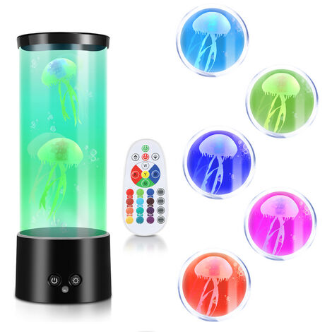 EINFEBEN Lampe méduse à LED, lampe d'ambiance colorée pour aquarium, lampe  méduse ronde pour la