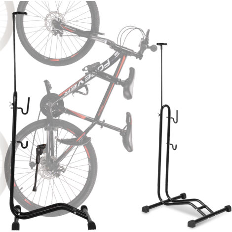 Râtelier 2 vélos Système range-vélo support pour bicyclette en acier  Fixation sol