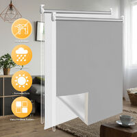 Randaco Store enrouleur occultant thermique à traction latérale sans perçage (40 x 160 cm, gris)