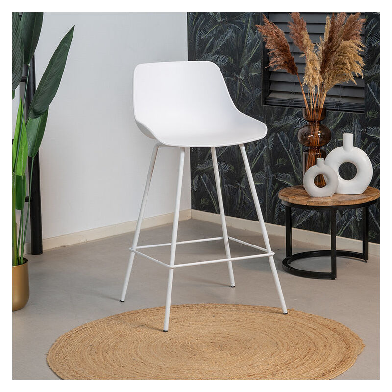 White bar stools with deals wooden legs