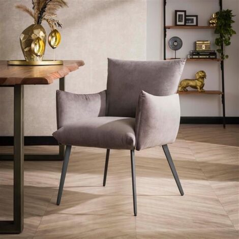 Industrial Velvet Armchair Cudle Anthracite (1/4)