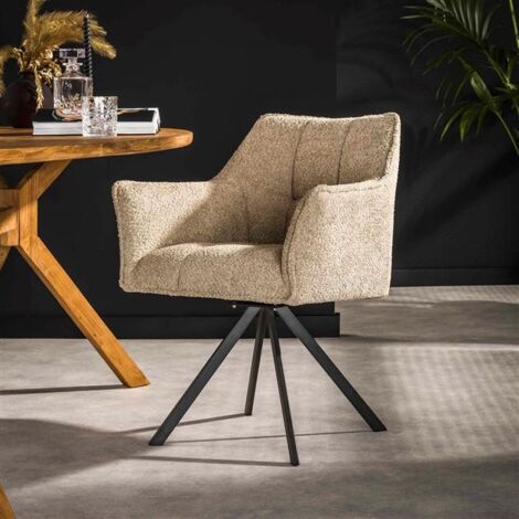 Bouclé Dining Chair Bentley Beige