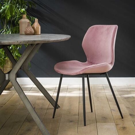 Velvet dining chair Golf Pink