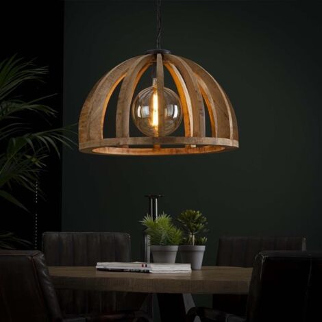 Retro Ceiling Light Silberston Solid Mango Wood