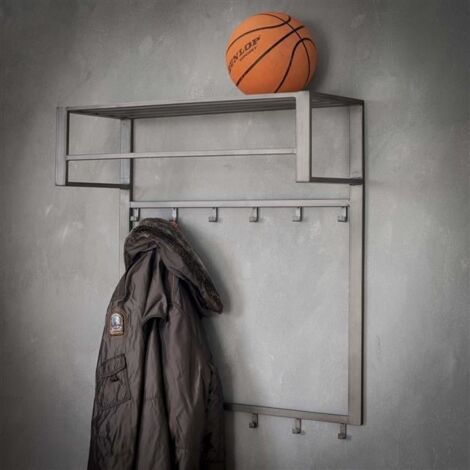 Industrial coat rack Max shelf and rod
