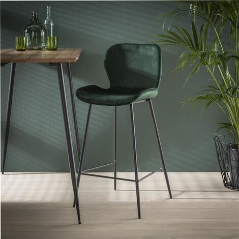 Velvet bar stool Golf Green - Green