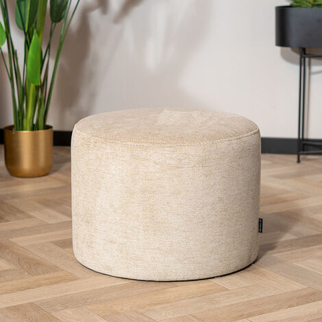 Modern Poof Myles Taupe