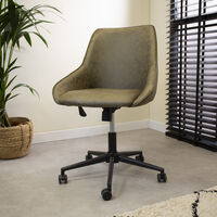 Industrial Rotatable Office Chair Lennox Green - Green
