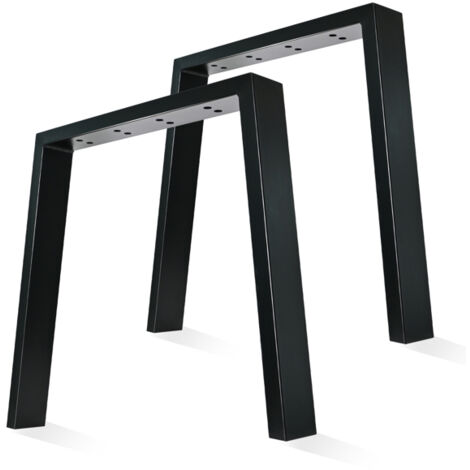Soges Tischbeine aus Metall, 76cm Tischgestell U-Form, Beine für Möbel DIY, für Esstische, Konferenztische, Couchtische, zweiteilig,Schwarz