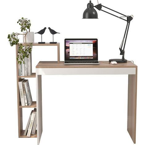 Schreibtisch Weiß 90x40x72 Cm - Moderner Computertisch Für Home Office