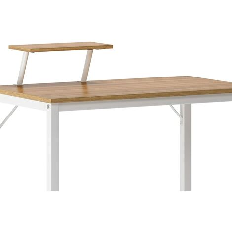 SogesHome Computertisch 100 cm Schreibtisch Arbeitstisch mit Speicherplatine Bürotisch für PC und Laptop aus Holz und Metall