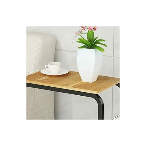 Soges Beistelltisch mit Rollen Kaffeetisch Couchtisch Sofatisch Nachttisch Betttisch Laptoptisch 51 x 30 x 56 cm Laptopständer Notebookständer mit Rollen und Ablagefläche