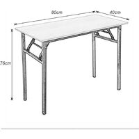 SogesPower Klapptisch 100x60x75 Cm – Faltbar, Höhenverstellbar, Aus Massivholz & Metall, Für Home Office & Camping