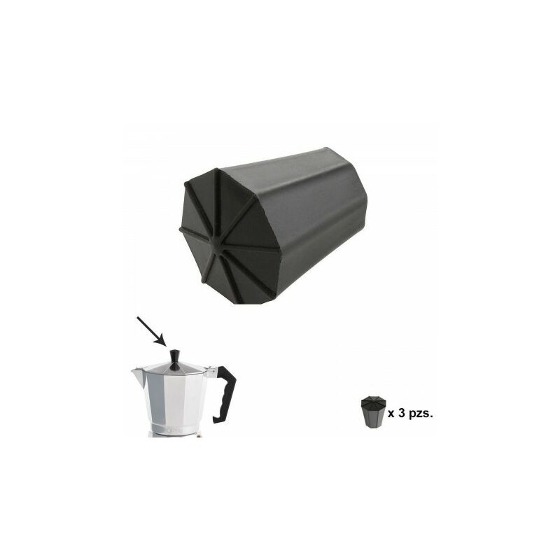 ORYX Pomello per caffettiera in alluminio Classic 2/3/6/9 e 12 tazze 3 pezzi 