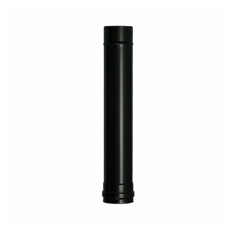tubo acciaio 50 cm Ø 8 cm 80 mm nero per stufe a pellet 1,2 mm porcellanato 