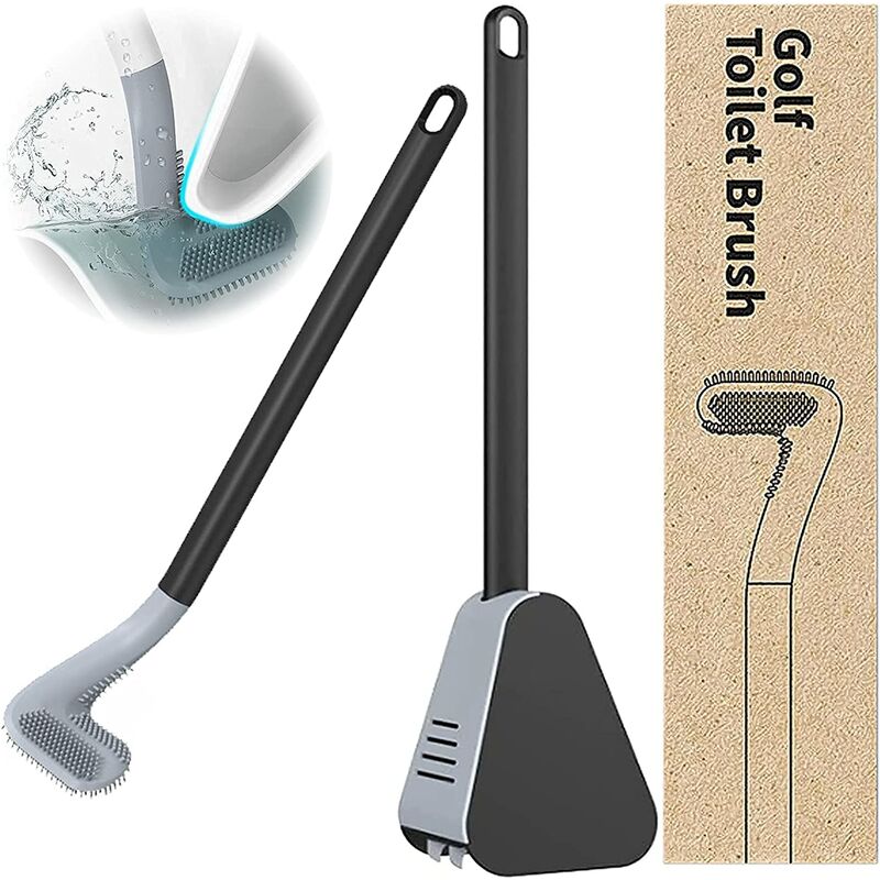 3pcs silicone toilet brushes Cleaning brush set no dead Angle household  bathroom wall hanging toilet slot brushes