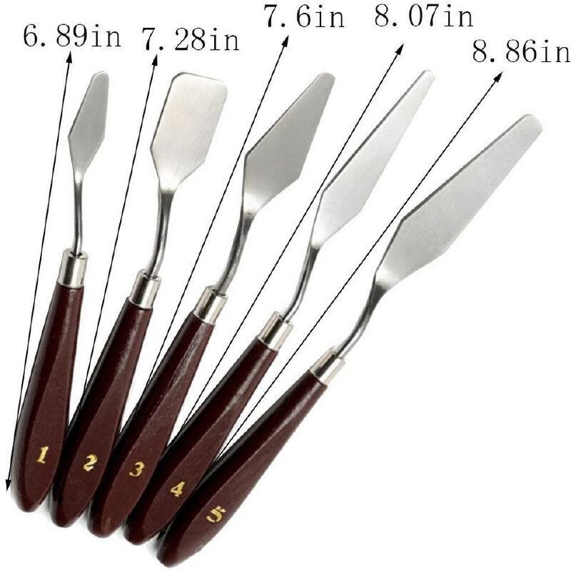 12 Palette Painting Knives Set Case Stainless Steel Art Mix Paint Artist  Canvas