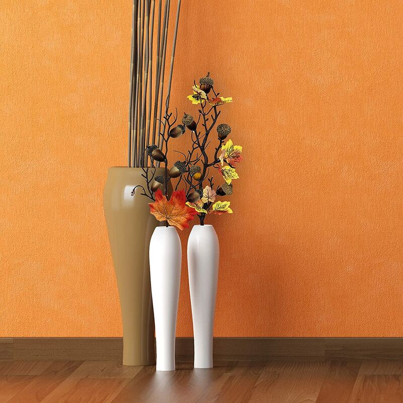 1PCS Artificial Pumpkin Branches, Pumpkin Fall Stems Artificial