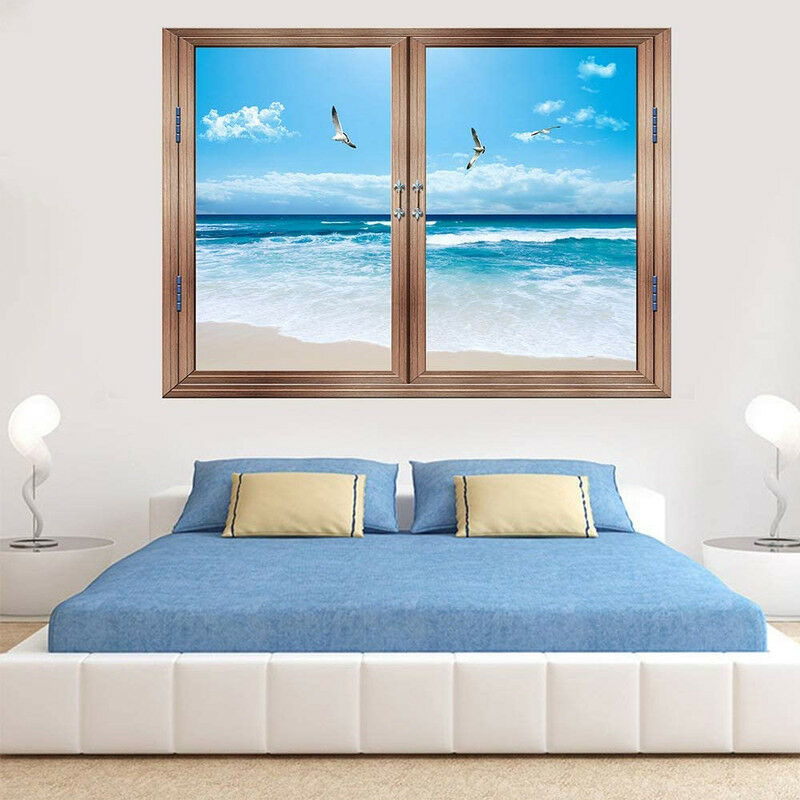 Beach Landscape Wall Sticker(6090cm ...