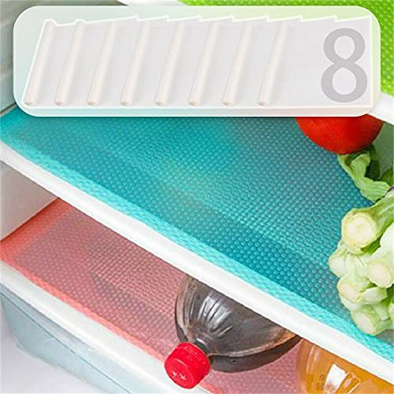 HOMEMA 3 Rolls Shelf Liner, Drawer Liner, Cabinet Liner, Non-Adhesive,  Waterproof , Non-Slip EVA Mat Transparent for Fridge Drawers