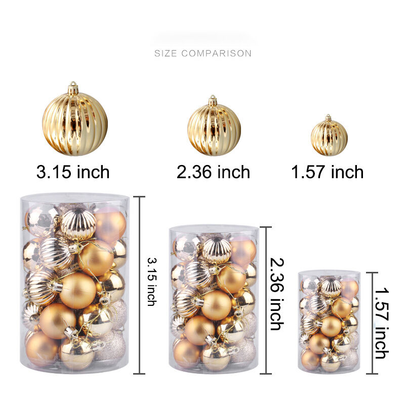 Silver and Gold Christmas Ornament Set