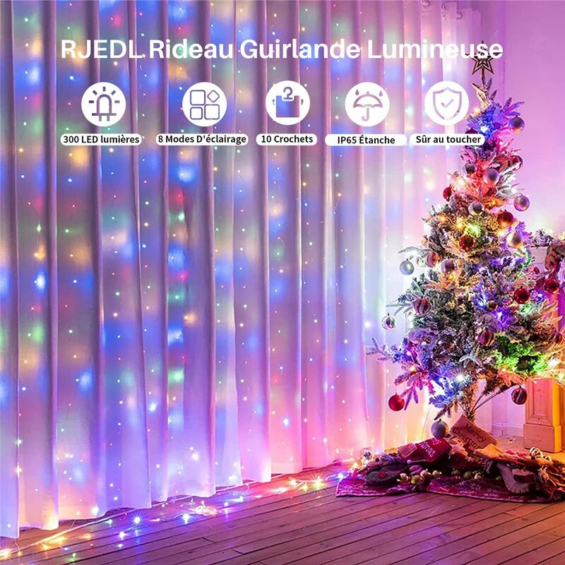 1pc Led Star Cascading Lights Christmas Decoration With 8 Modes, Usb  Powered With Remote Control For Christmas/tree Decoration