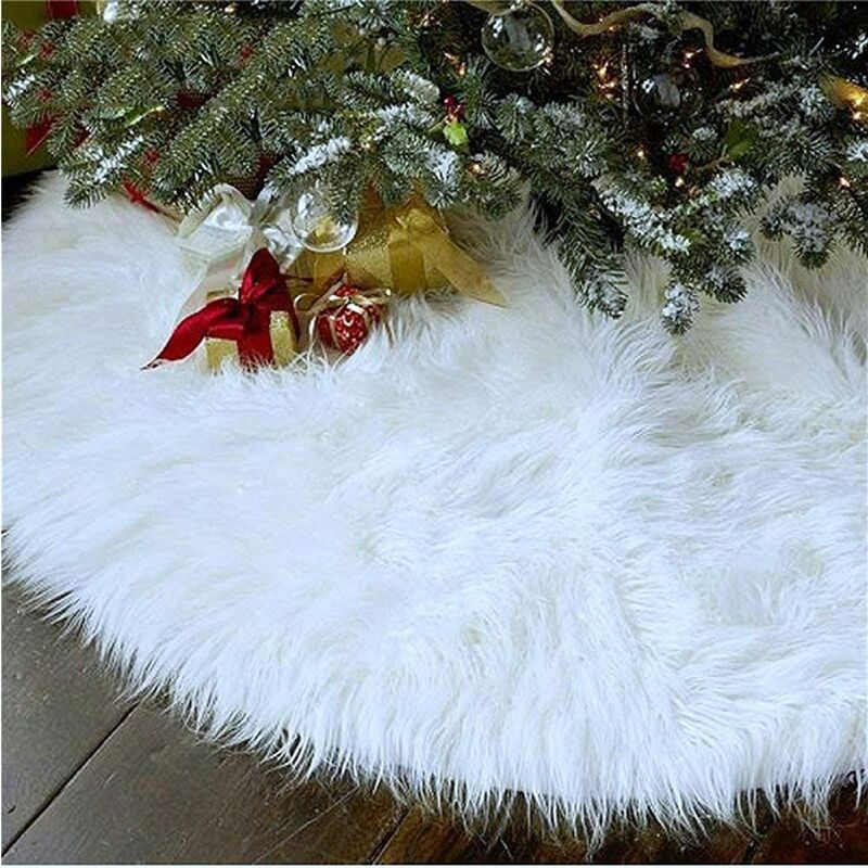 white faux fur christmas ornaments